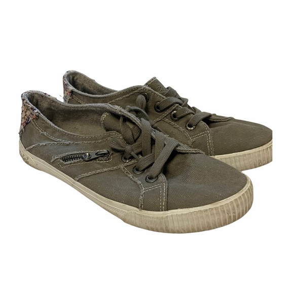 BLOWFISH MALIBU GRAY Canvas Slip On Sneakers Shoes - Picture 2 of 7